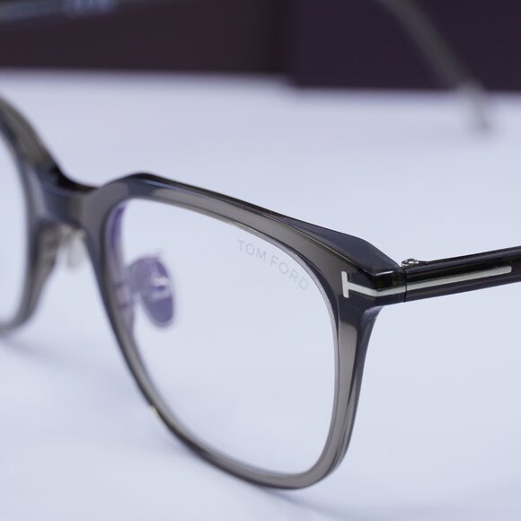 Tom Ford FT5776-D-B 020 Square Eyeglasses 53m - Grey/Blue Light Block - Picture 2 of 9